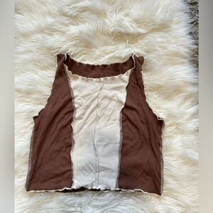 Brown & Cream tank  top